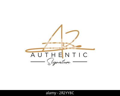 AZ Signature Logo Template Vector. Stock Vector