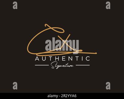 CX Signature Logo Template Vector. Stock Vector