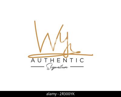 WY Signature Logo Template Vector. Stock Vector