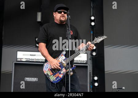 Fletcher Dragge of Pennywise performs at the Welcome To Rockville Music