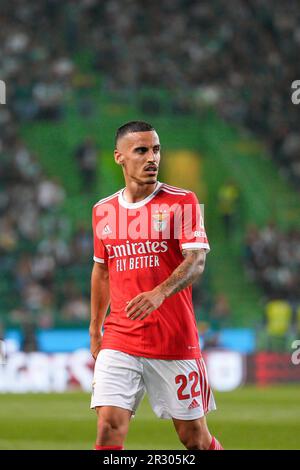 Lisbon, Portugal. 21st May, 2023. Chiquinho (Benfica) Football/Soccer :  Portugal Liga Portugal bwin match between Sporting Clube de Portugal 2-2  SL Benfica at the Estadio Jose Alvalade in Lisbon, Portugal . Credit