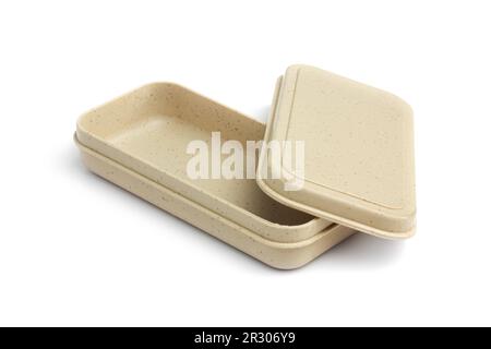 lunch box isolated on white background. plastic box Stock Photo