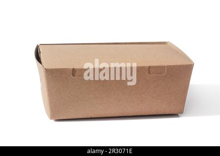 Takeaway Paper Container on White background Stock Photo