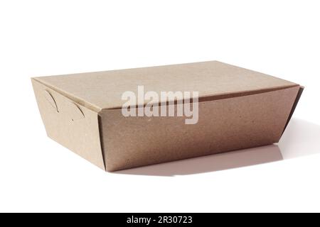 Takeaway Paper Container on White background Stock Photo