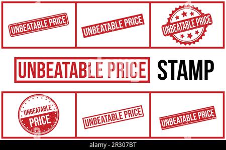 Unbeatable Price Rubber Stamp Set Vector Stock Vector