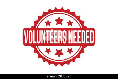 Volunteers Needed rubber grunge stamp seal vector Stock Vector