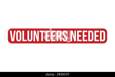 Red Volunteers Needed Rubber Stamp Seal Vector Stock Vector