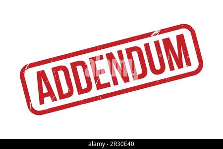 Red Addendum Rubber Stamp Seal Vector Stock Vector