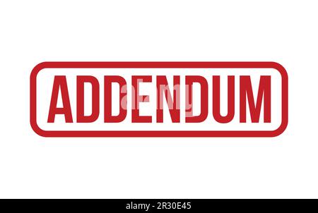 Red Addendum Rubber Stamp Seal Vector Stock Vector