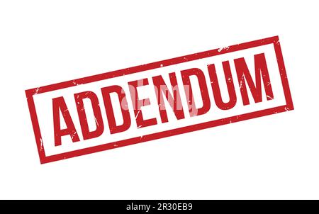 Red Addendum Rubber Stamp Seal Vector Stock Vector