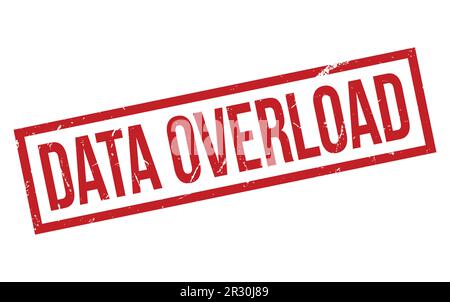 Data Overload Rubber Stamp Seal Vector Stock Vector