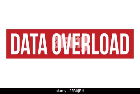 Data Overload Rubber Stamp Seal Vector Stock Vector