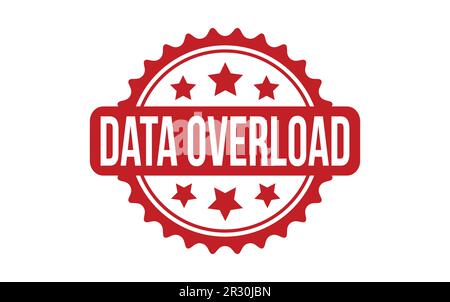 Data Overload Rubber Stamp Seal Vector Stock Vector