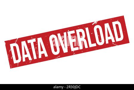 Data Overload Rubber Stamp Seal Vector Stock Vector
