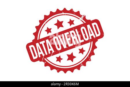 Data Overload Rubber Stamp Seal Vector Stock Vector