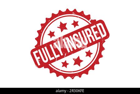 Fully Insured rubber grunge stamp seal vector Stock Vector
