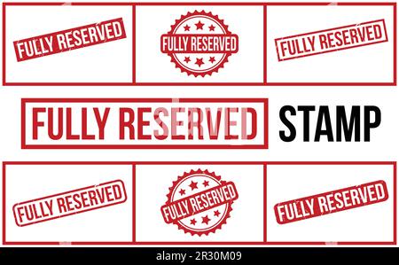 Fully Reserved rubber grunge stamp set vector Stock Vector