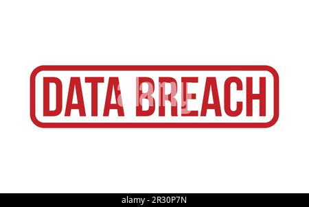 Red Data Breach Rubber Stamp Seal Vector Stock Vector