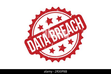 Data Breach rubber grunge stamp seal vector Stock Vector