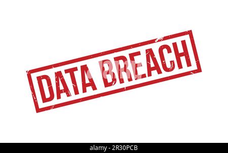 Red Data Breach Rubber Stamp Seal Vector Stock Vector