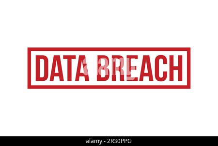 Red Data Breach Rubber Stamp Seal Vector Stock Vector