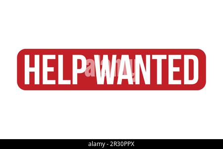 Help Wanted Rubber Stamp Seal Vector Stock Vector