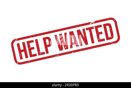 Help Wanted Rubber Stamp Seal Vector Stock Vector