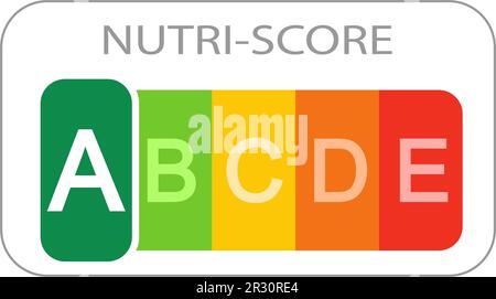 Nutri Score Label With Classification A, B, C, D, E Letters On White ...