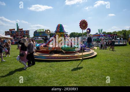 Hanham Common funfair (May23) Stock Photo