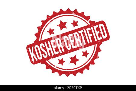 Kosher Certified Rubber Stamp Seal Vector Stock Vector