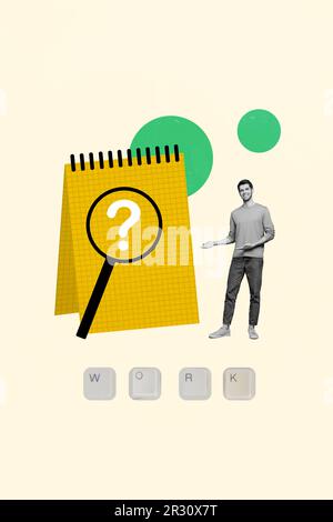 Magnifying glass with question mark. 3D rendering isolated on white ...