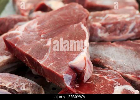 Top view image of fresh beef meat. Food concept Stock Photo