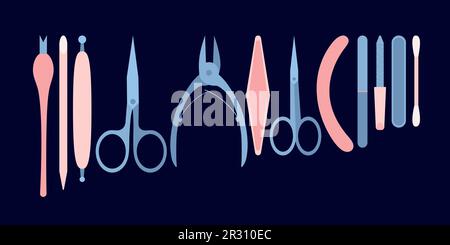 Vector manicure salon tools Stock Vector