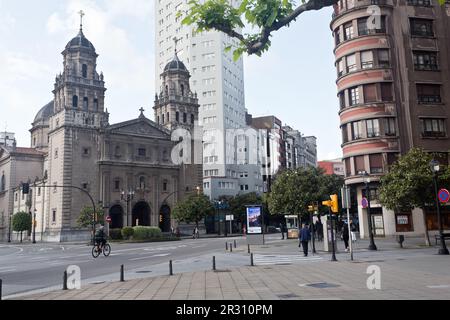 Church of San Jose. Gijon, Asturias, Spain. The first church was built between 1889 and 1896 following a project by the architect Nicolás García River Stock Photo