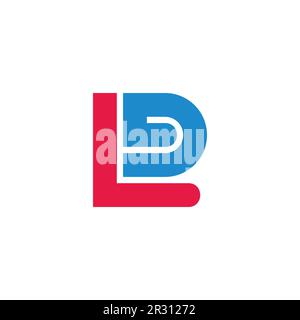 letter ld colorful geometric clean line logo vector Stock Vector