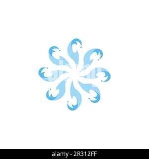 swirl water splash geometric symbol vector Stock Vector