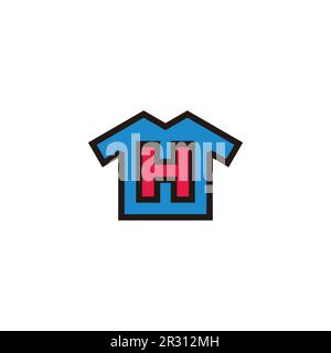 letter h colorful shirt simple logo vector Stock Vector