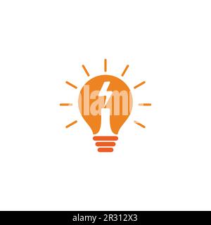 shine candle light bulb thunder bolt shape symbol vector Stock Vector