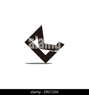 letter mr abstract geometric simple logo vector Stock Vector