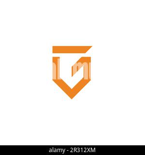 letter g emblem geometric simple gold logo vector Stock Vector