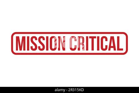 Red Mission Critical Rubber Stamp Seal Vector Stock Vector