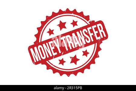 Red Money Transfer Rubber Stamp Seal Vector Stock Vector