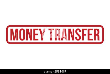 Red Money Transfer Rubber Stamp Seal Vector Stock Vector