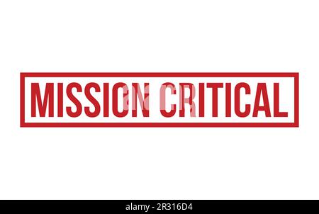 Red Mission Critical Rubber Stamp Seal Vector Stock Vector