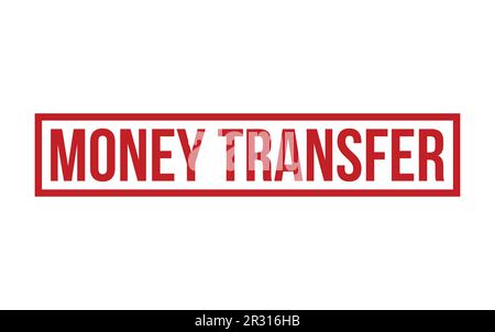 Red Money Transfer Rubber Stamp Seal Vector Stock Vector