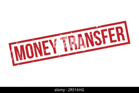 Red Money Transfer Rubber Stamp Seal Vector Stock Vector