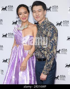 Los Angeles, USA. 21st May, 2023. (L-R) Angel Pai and Chen Tang arrives at the 2023 Asia Society Southern California Annual Gala held at the Skirball Cultural Center in Los Angeles, CA on Sunnday, ?May 21, 2023. (Photo By Sthanlee B. Mirador/Sipa USA) Credit: Sipa USA/Alamy Live News Stock Photo