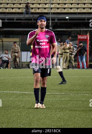 Ranbir Kapoor, Indian actor, playing football, Bollywood v/s CISF, Mumbai, India, 9 May 2017 Stock Photo