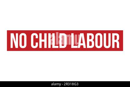 No Child Labour Rubber Stamp Seal Vector Stock Vector