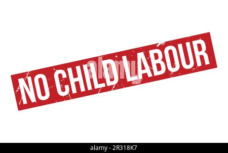 No Child Labour Rubber Stamp Seal Vector Stock Vector